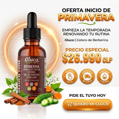 Gluco®| Suplemento gotero de Berberina