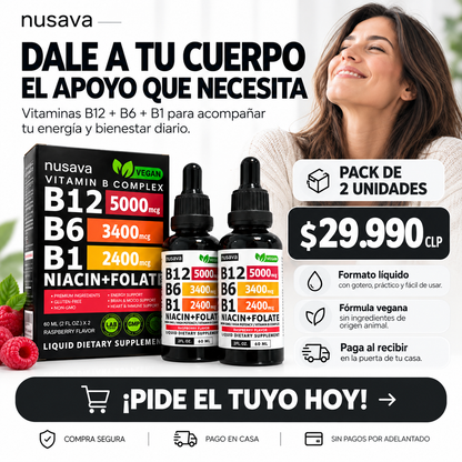 Nusava® Complejo de Vitamina B — B12 + B6 + B1 120ml