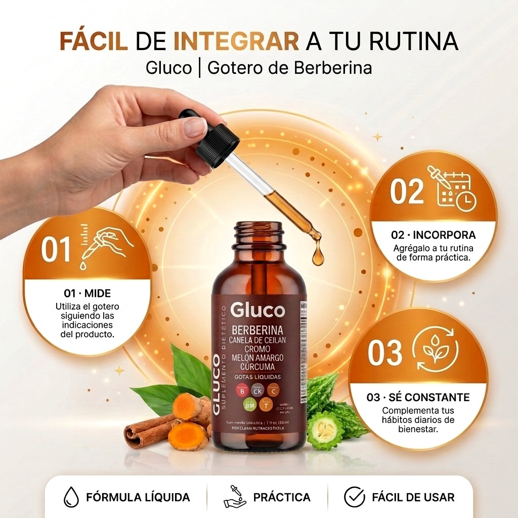 Gluco®| Suplemento gotero de Berberina